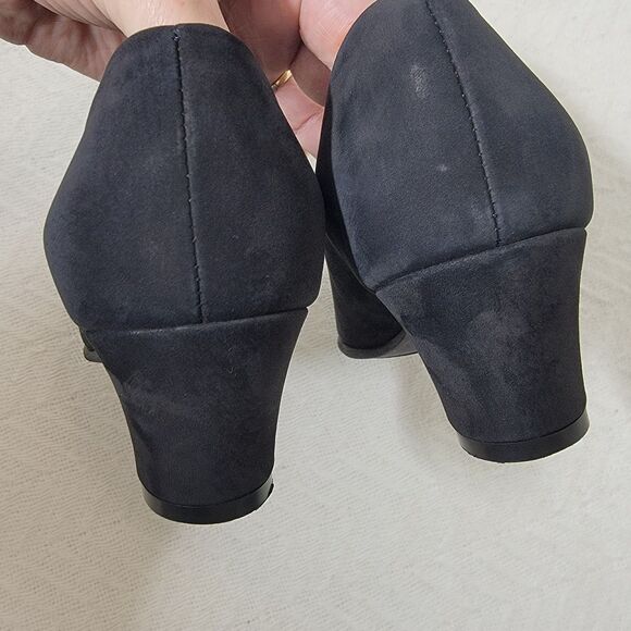 Arche France Musaby Escarpin Black Nubuck Pumps Heels Slip On EU 38 US 7 40911 - Picture 6 of 16